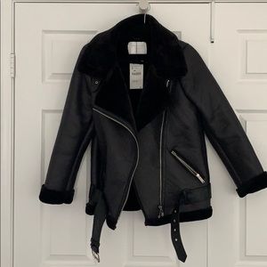 NWT Zara Faux Leather Jacket